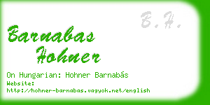 barnabas hohner business card