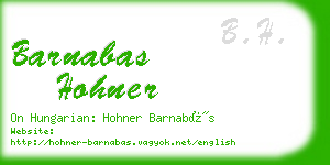 barnabas hohner business card